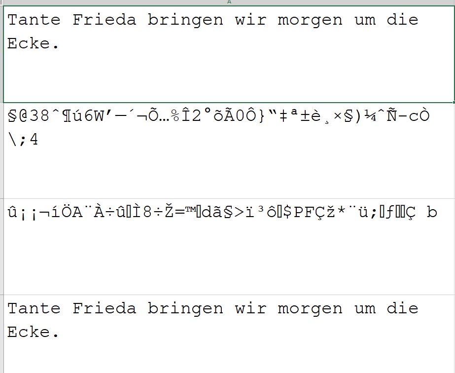 Ausschnitt aus der Excel-Arbeitsmappe
