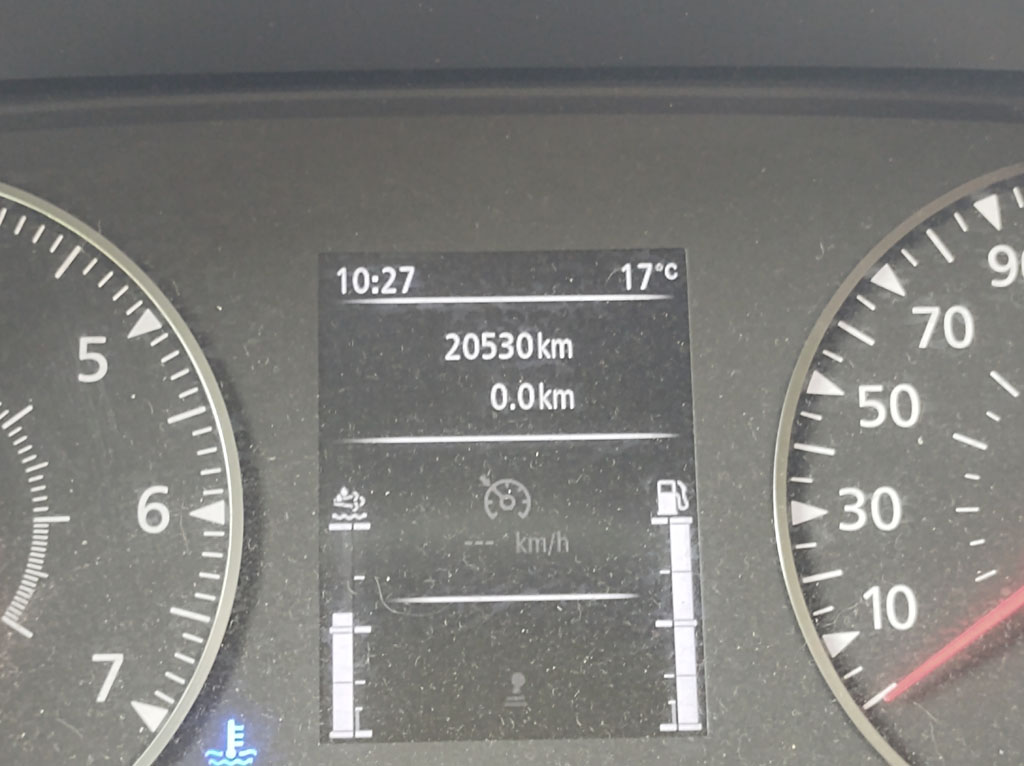Abfahrt-Kilometerstand notiert!