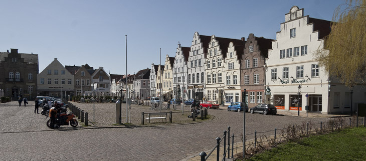 Friedrichstadt, Schleswig-Holstein, der Marktplatz