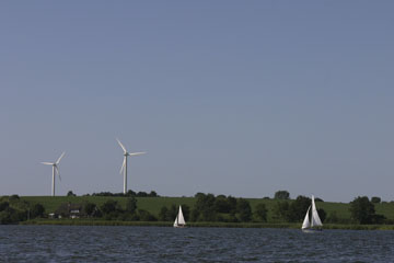 Schlei, Segeln, Landschaft, blauer Himmel, Sommer, Schleilandschaft, Landschaftsaufnahme, Schleiregion, Urlaub, Ferien