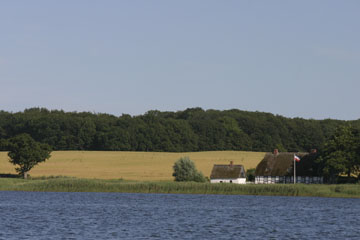 Schlei, Segeln, Landschaft, blauer Himmel, Sommer, Schleilandschaft, Landschaftsaufnahme, Schleiregion, Urlaub, Ferien