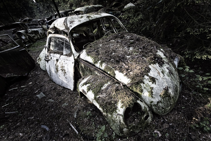 Im Wald der toten Wagen - der Autofriedhof bei Châtillon, Belgien
