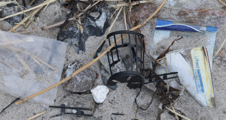 Dreck und Plastikmüll am Weißenhäuser Strand